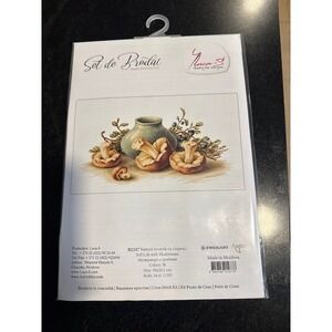 Luca S Cross Stitch Kit B2247 Still Life With Mushrooms Anchor Embroidery